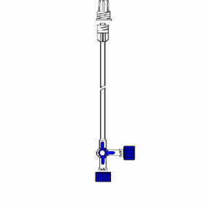 Llave 3 vías con alargadera 10 cm.